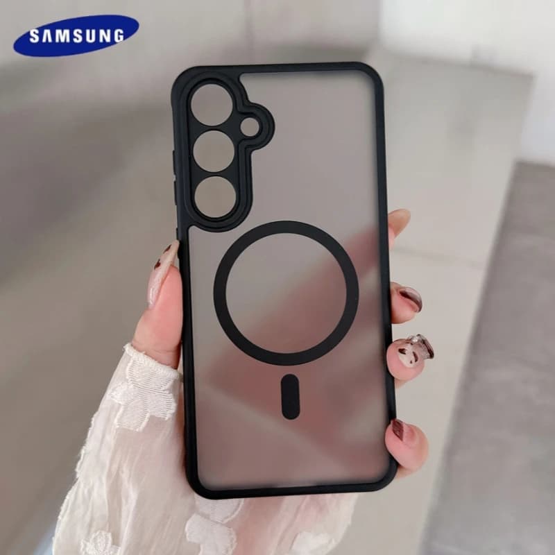 Magnetic case for Samsung Galaxy S25 Edge S24 S23 S22 Ultra Plus FE A14 A15 A16 A05 for Magsafe wireless charging cover