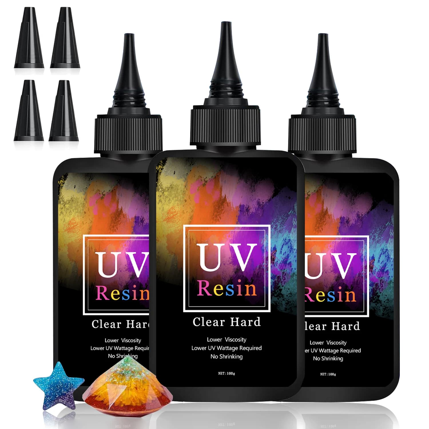 Colla dura in resina UV cristallina polimerizzazione ultravioletta resina epossidica fai da te stampo in silicone colla UV luce solare solare strumento per la creazione di gioielli