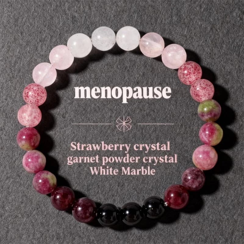 Pink Amethyst Bracelet - Genuine Natural Stone Beaded Bangle Womne for Daily Commute scene menopause bracelets