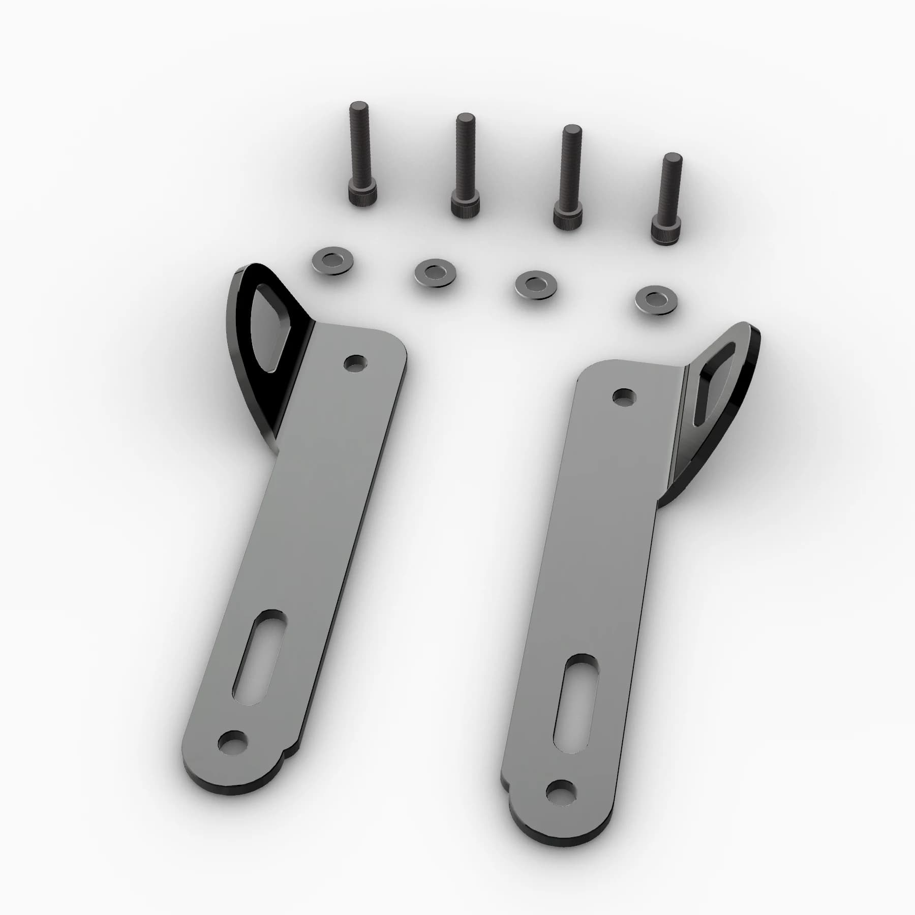 Kit staffa per fascette anteriori aftermarket compatibile con Harley-Davidson 2006-2023 Electra Glide, modelli Street Glide Touring - A