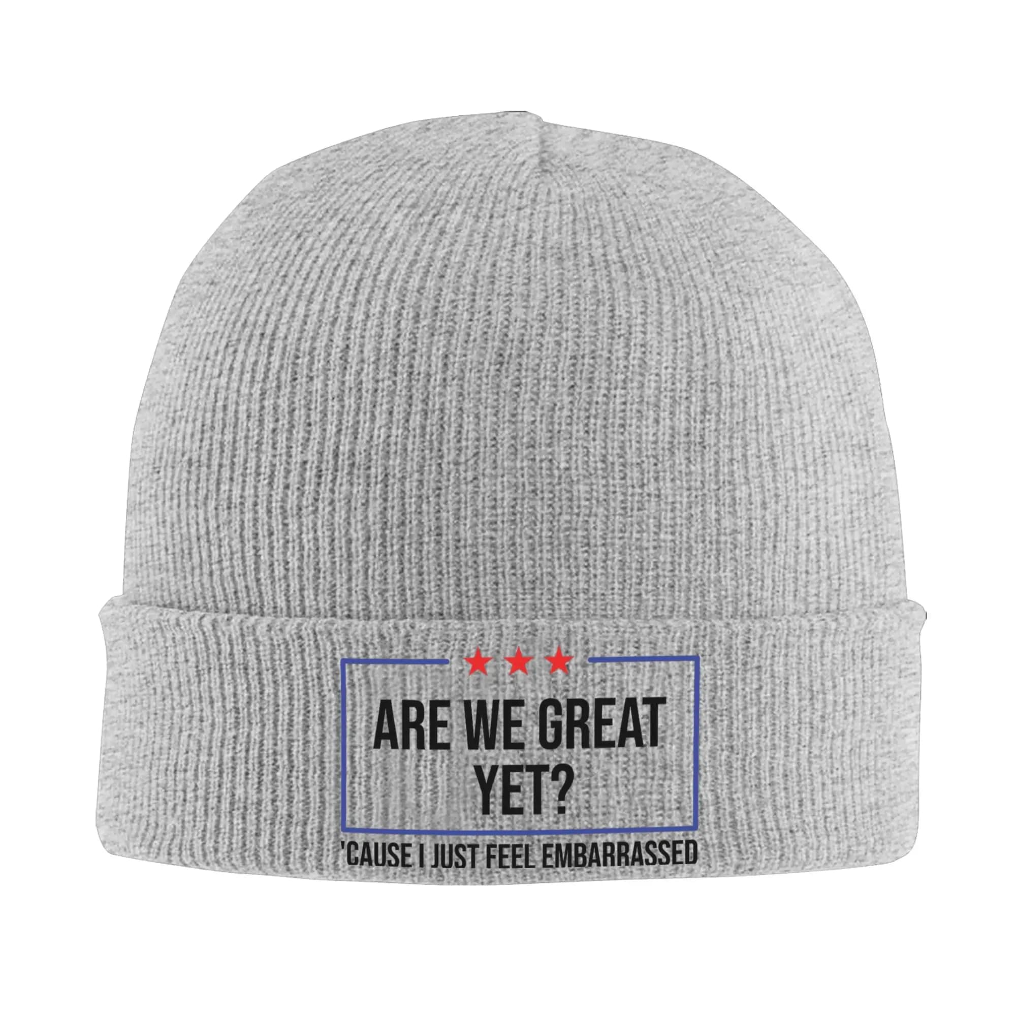 Are We Great Yet Merch Berretto invernale caldo e slouchy per donna Uomo Cappello lavorato a maglia con teschio Berretti Skullies