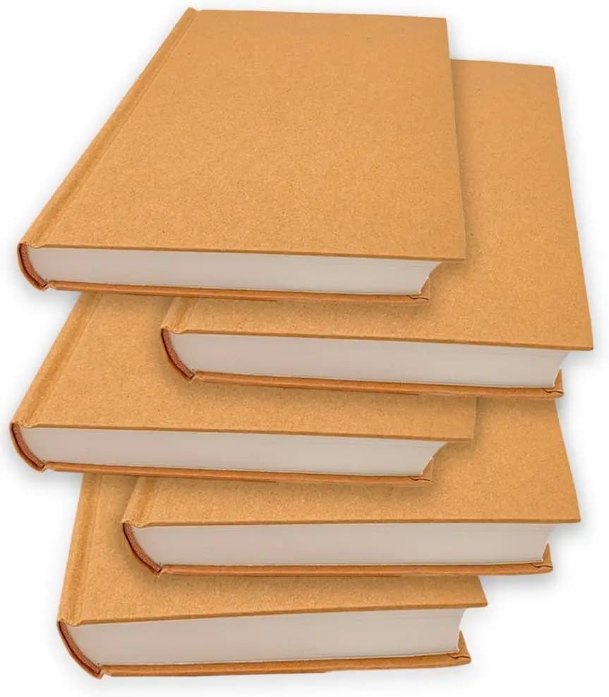 5.5x8.25 Sketch Book, 120 Sheets Hardcover Bound Sketch Notebook, Blank Drawing Paper for Kids & Adults, Kraft Cover