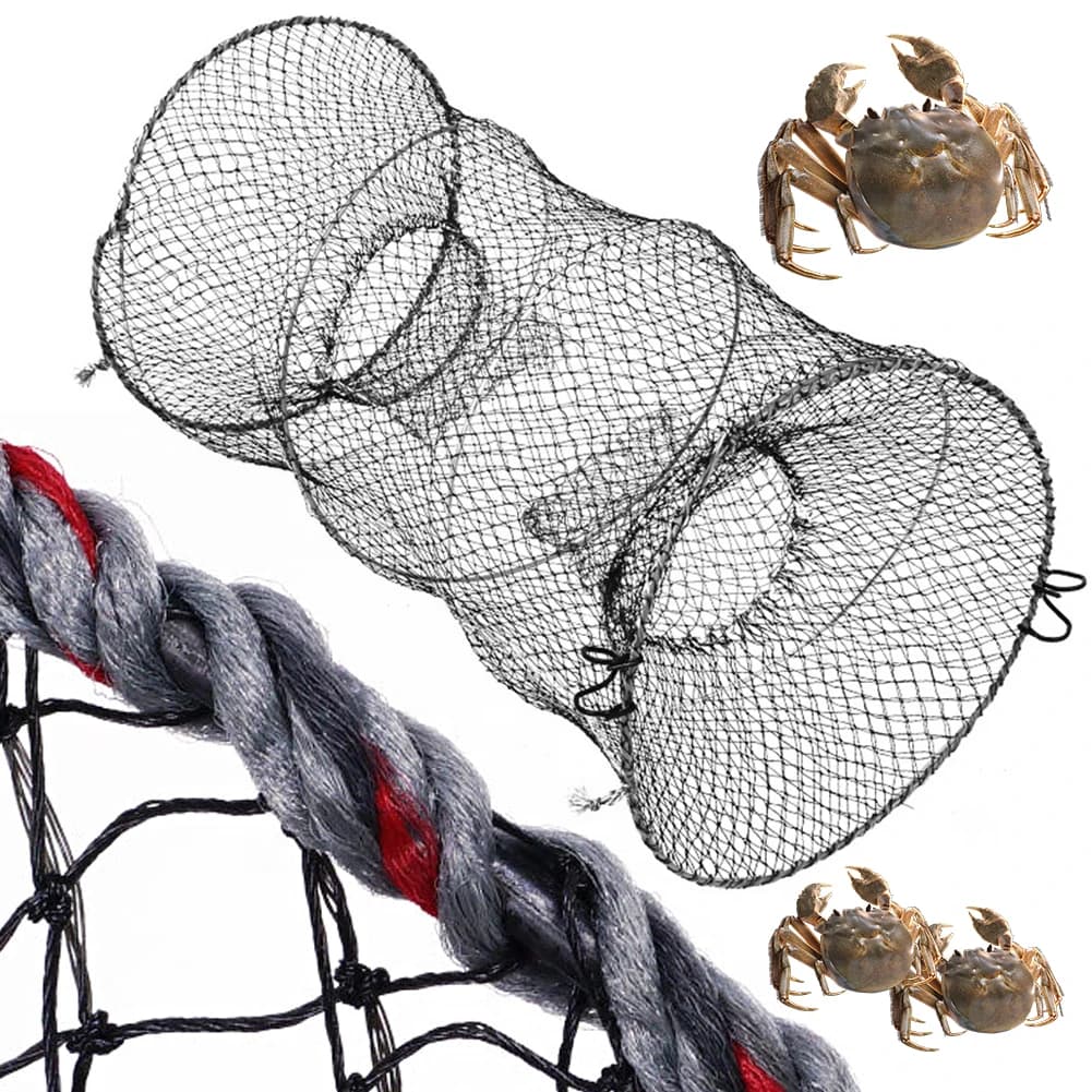 Folding Crab Trap Folding Fishing Net Shrimp Fish Trap Casting Net Telescopic Fishing Traps Net for Lobster Shrimp