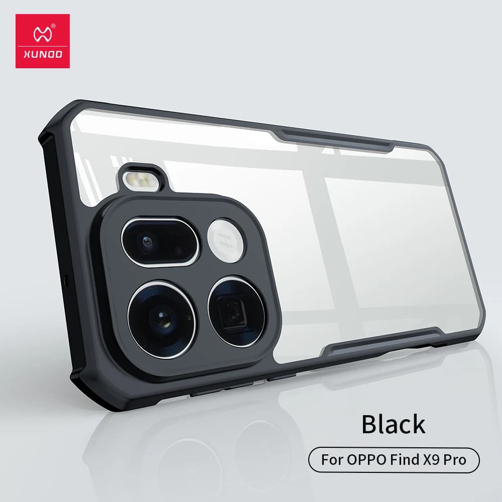 Per OPPO Find X9 X9 Pro Custodia XUNDD Airbag Antiurto Laser Modello PC + TPU Copertura di protezione della fotocamera per Find X 9