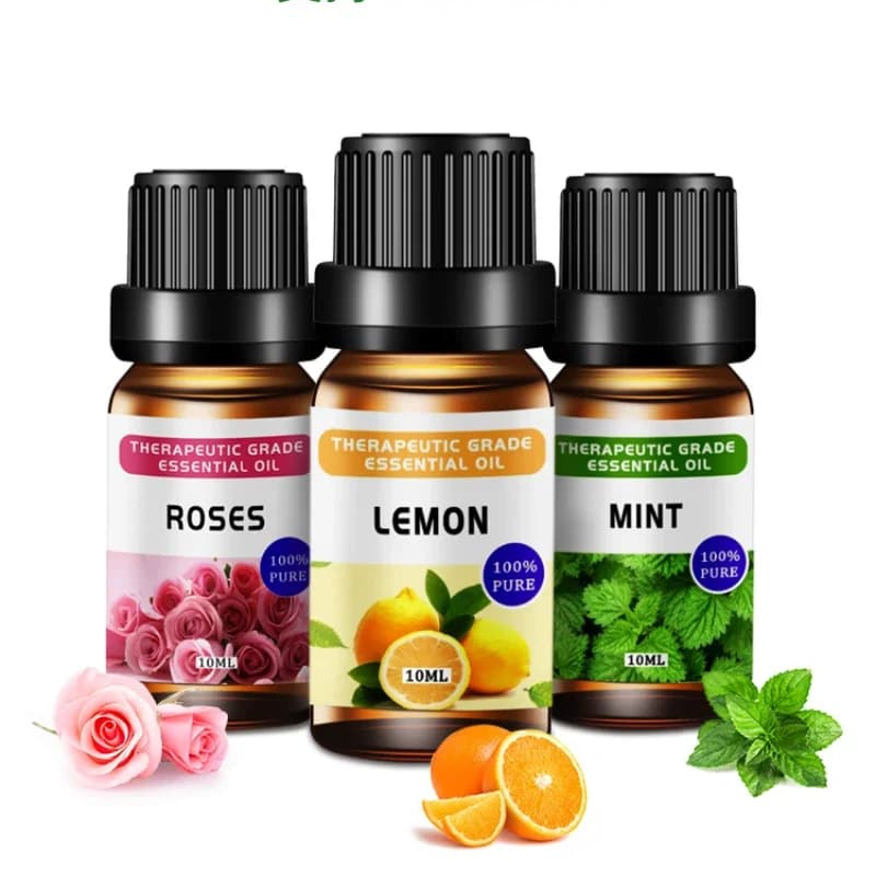 4/6/12pcs Aromaterapia Set di oli essenziali 10m Lavanda Rosa Pianta Olio essenziale Purificazione dell'aria Limitatore di pressione Forniture