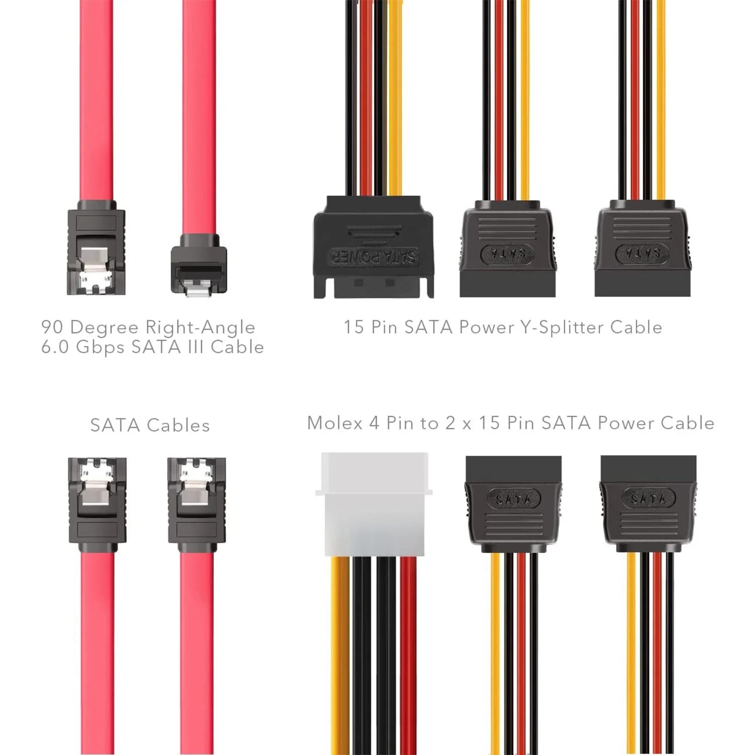 A23F-2 Bay 2.5 To 3.5 Inch External HDD SSD Metal Mounting Kit Hard Drive Adapter Bracket With SATA Data Power Cables &Screws