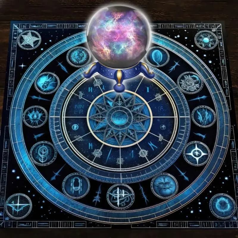 Tovaglia per altare con pendolo a forma quadrata, gioco da tavolo, tappetino per carte, tovaglia con