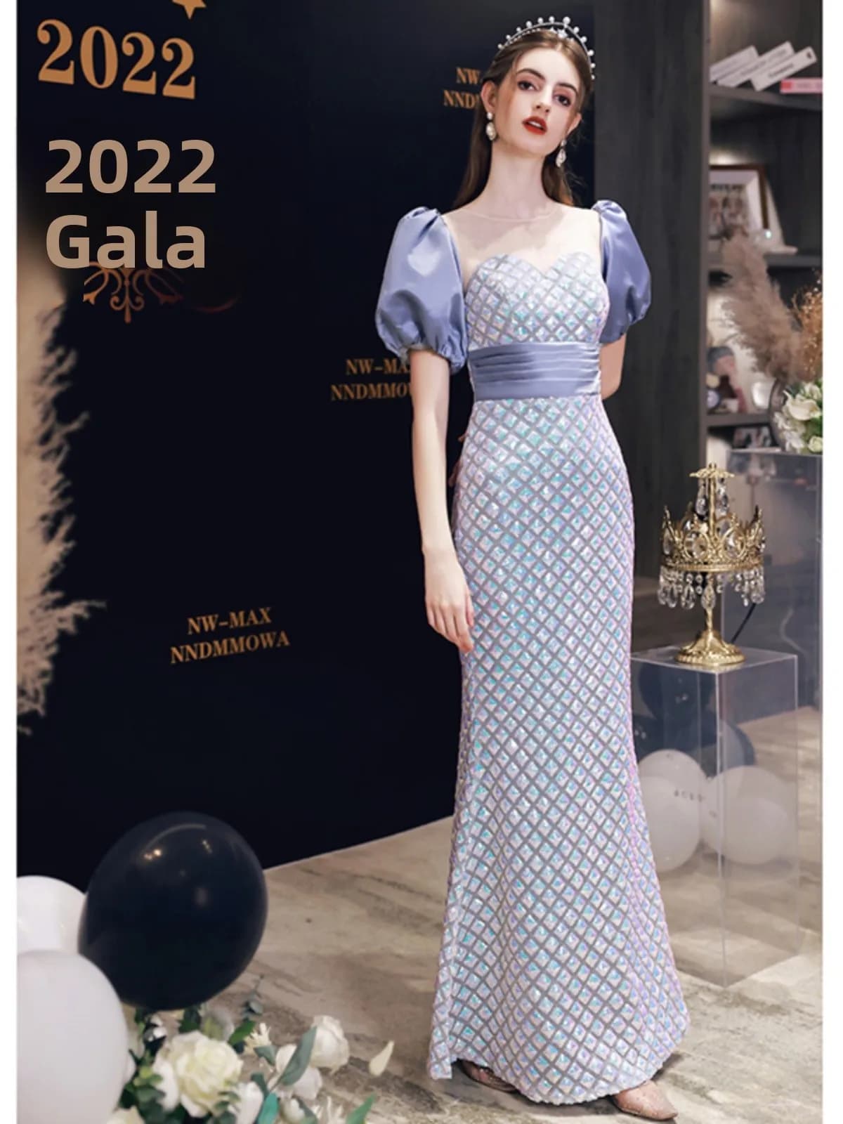 Elegant Evening Gown Vocal Performance Graduation Show Host Fish Tail Skirt Women's High Fashion Luxury Wedding Dress