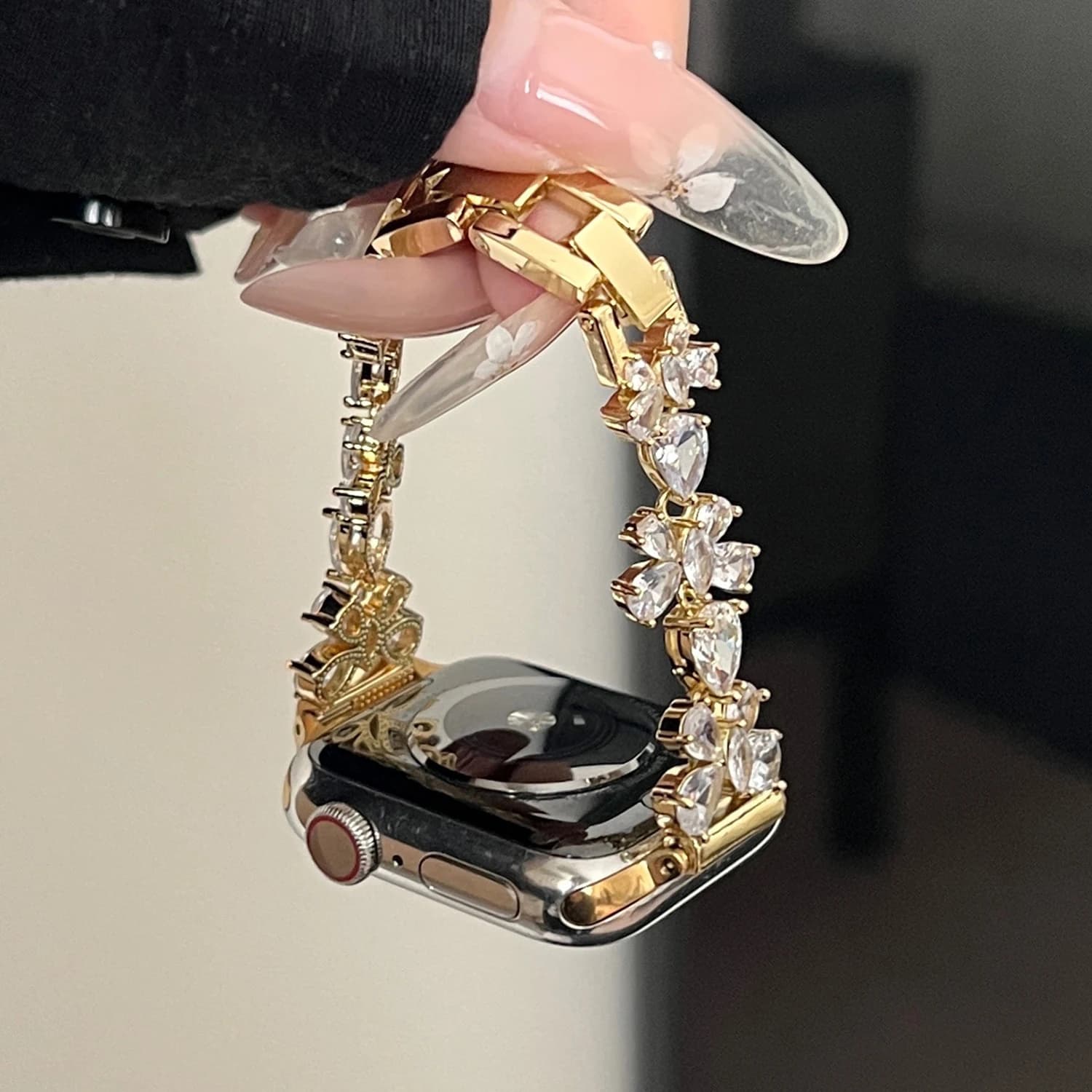 Luxury Butterfly Zircon Strap for Apple Watch S10 46mm 42mm 45mm 987 44mm 41mm Fashion Women's Copper Chain Strap for IWatch 41