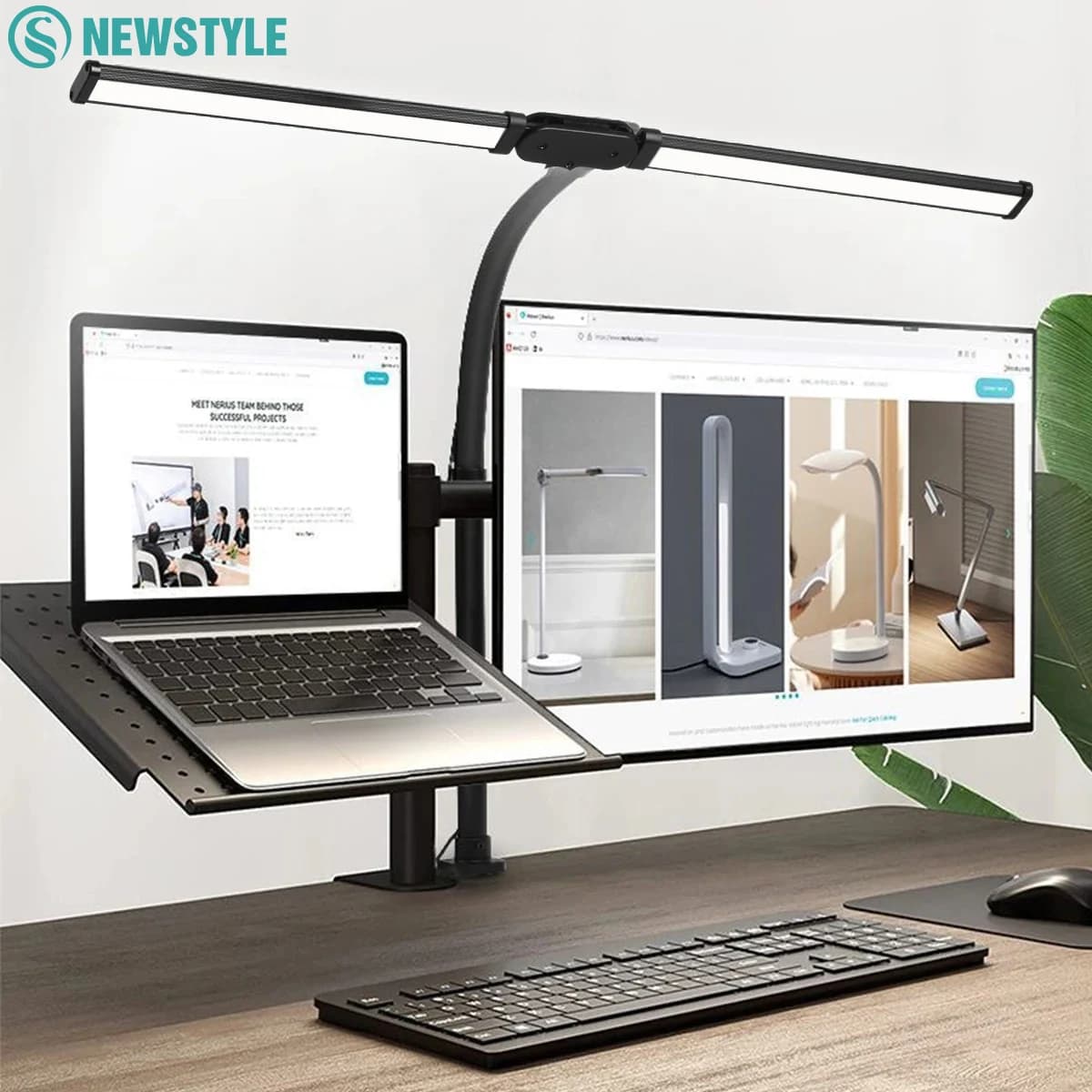 Lampada da Scrivania LED con Clip in Metallo per la Cura degli Occhi, 3 Colori Regolabili, 10 Livelli di Luminosità, Testa Flessibile e Rotante per Casa, Lettura, PC e Giochi