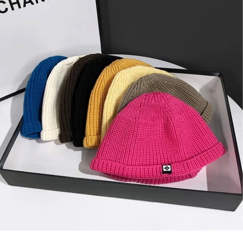 hats for women bucket hat Outdoor Big Head Knitted Wool Hat Autumn Winter Street Nordic Hip Hop Guapi Hat Warm Thickened Windproof Comfortable Stylish Trendy Suitable For Daily Wear Outdoor Activities And Casual Occasions