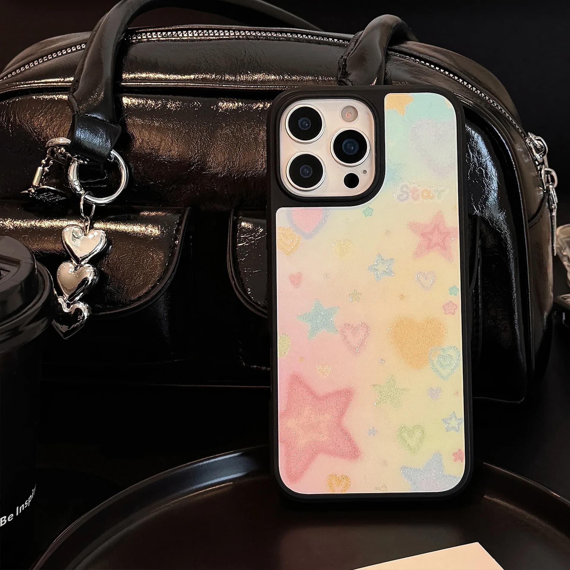 Custodia protettiva antiurto per telefono con stelle sfumate colorate a schermo intero da sogno per iPhone 17 16 15 14 13 12 Pro Max