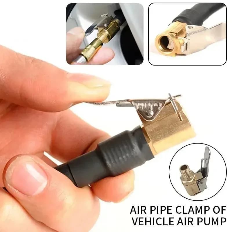 Strumento di riparazione automatica Clip per valvola Morsetto per valvola Pompa ad aria Clip per mandrino Auto Camion Pneumatico Gonfiatore per pneumatici Connettore per valvola Pompa per auto in ottone aperto per auto