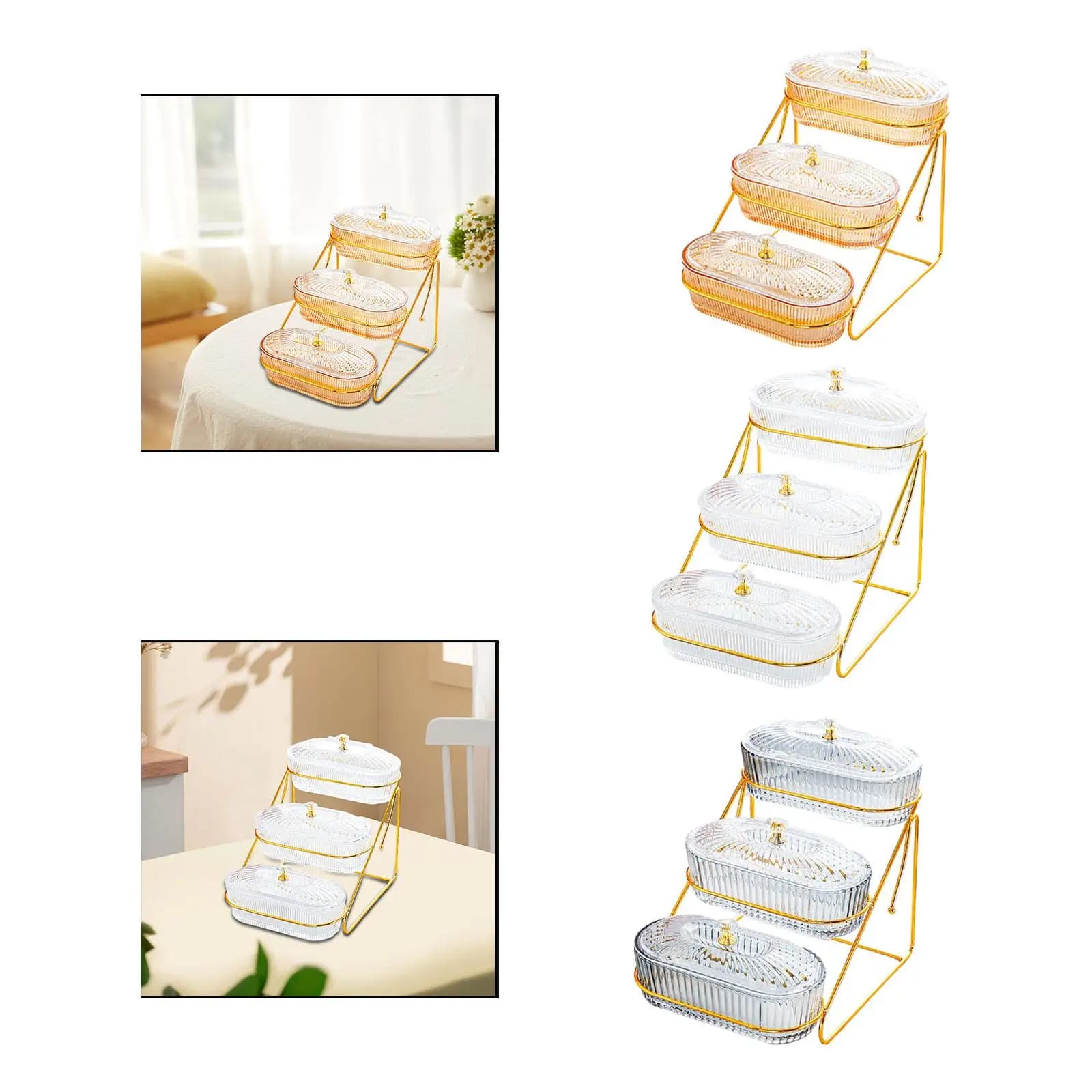 Vassoio per frutta, organizer multistrato per frutta secca, caramelle, frutta secca, noci