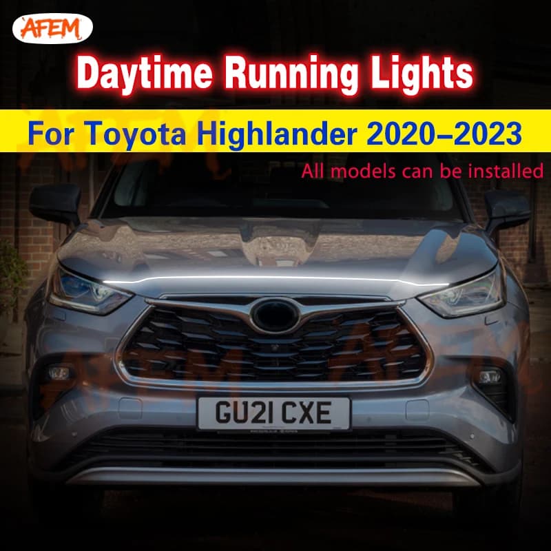 1Pcs DRL For Toyota Highlander 2020-2023 LED Daytime Running Lights Daylight Fog lamp Decorative Atmosphere Lamps Ambient Lights