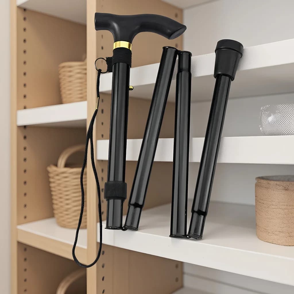 Multifunction Walking Stick – Folding telescopic hiking poles for excursions and support for seniors