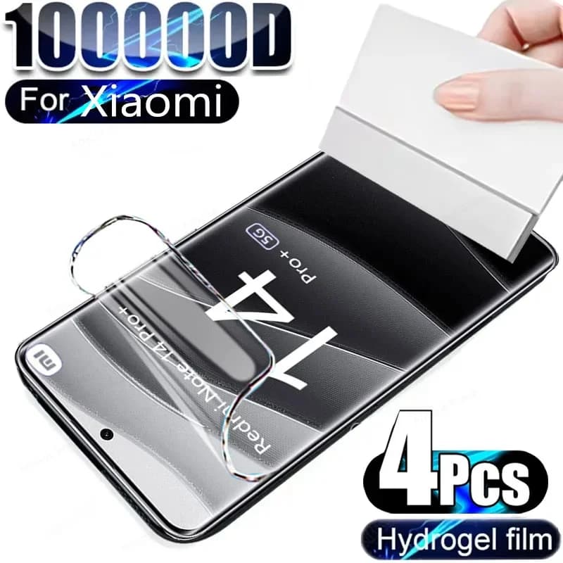 4PCS Pellicola Idrogel Per Xiaomi Redmi Nota 14 Pro Plus 13 12 11 Protezione Dello Schermo Redmi 14C 13C 12C A3 A1 A2 Plus Turbo 3 Pellicola Gel
