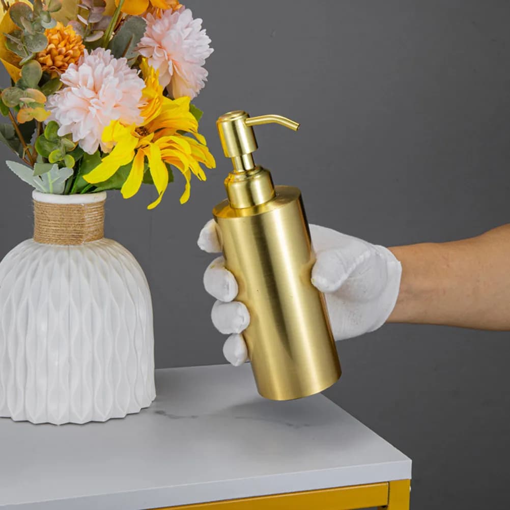 Dispenser manuale per lozione in acciaio inossidabile da 500 ml per shampoo, gel doccia, sapone per le mani, bagno, cucina, viaggi
