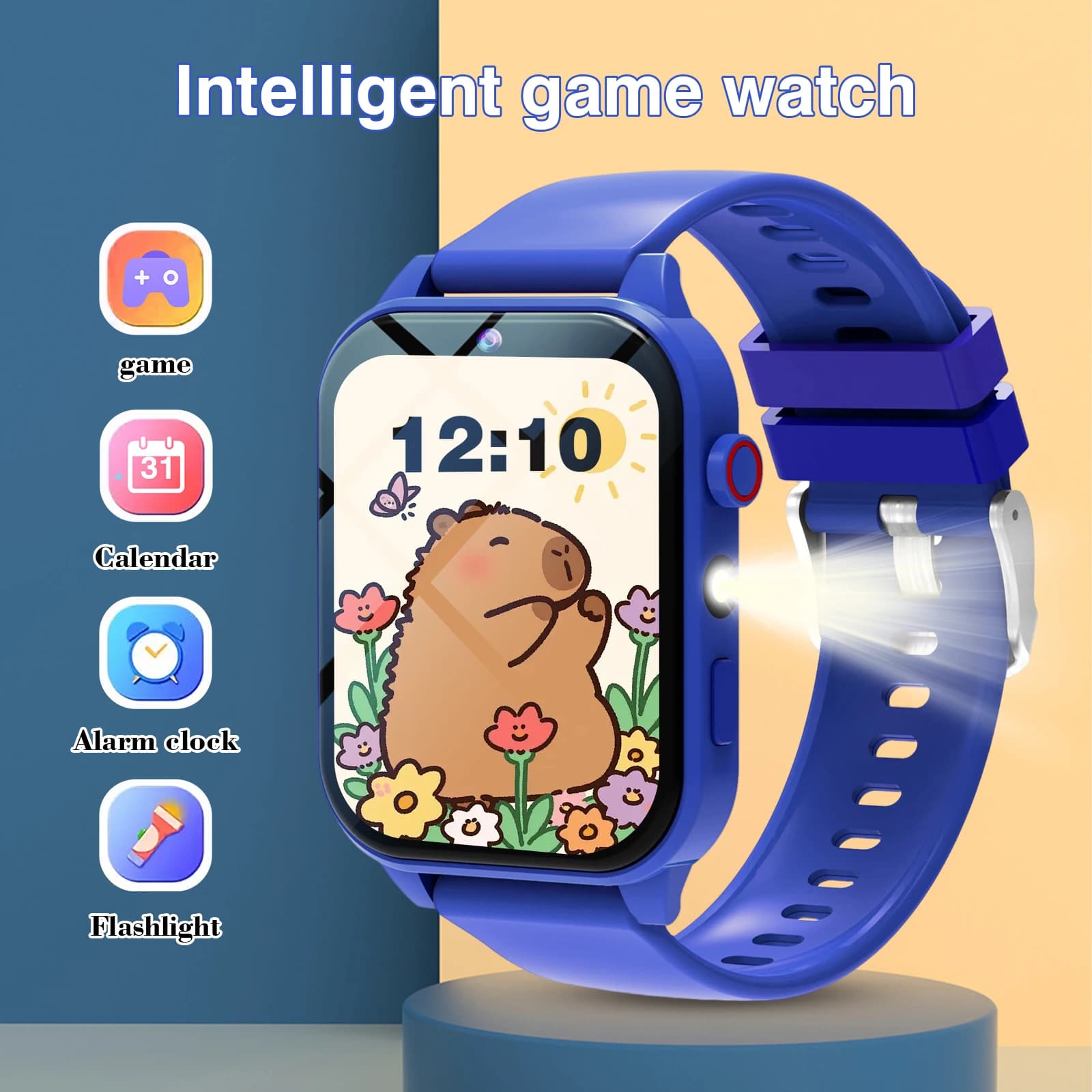 Giochi per bambini Smart Watch 18 giochi Fotocamera Torcia impermeabile Monitoraggio del sonno per regalo di festa di compleanno Ragazzo Ragazza Bambini