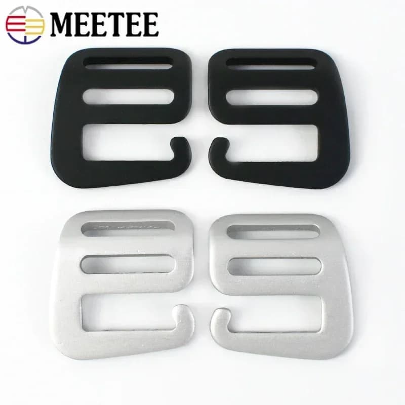 Meetee 5/10 Pz 20/25mm Metallo G Gancio Fibbie Tri-Glide Regolare Fibbia Borse Zaino Tessitura Cursore Chiusura Accessori Hardware FAI DA TE