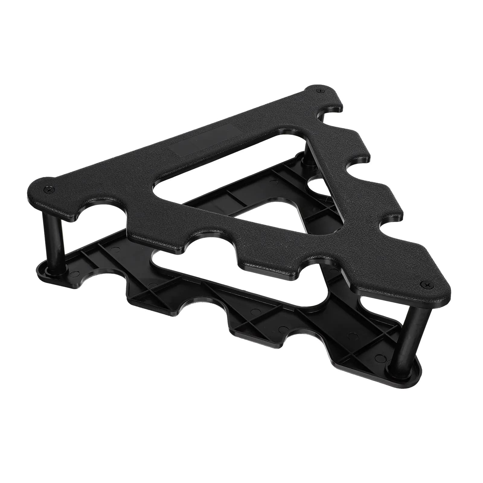 Porta Manubri a 3 Livelli in Plastica Resistente per Fitness Domestico, Salvaspazio, Antiscivolo, Protezione Pavimento