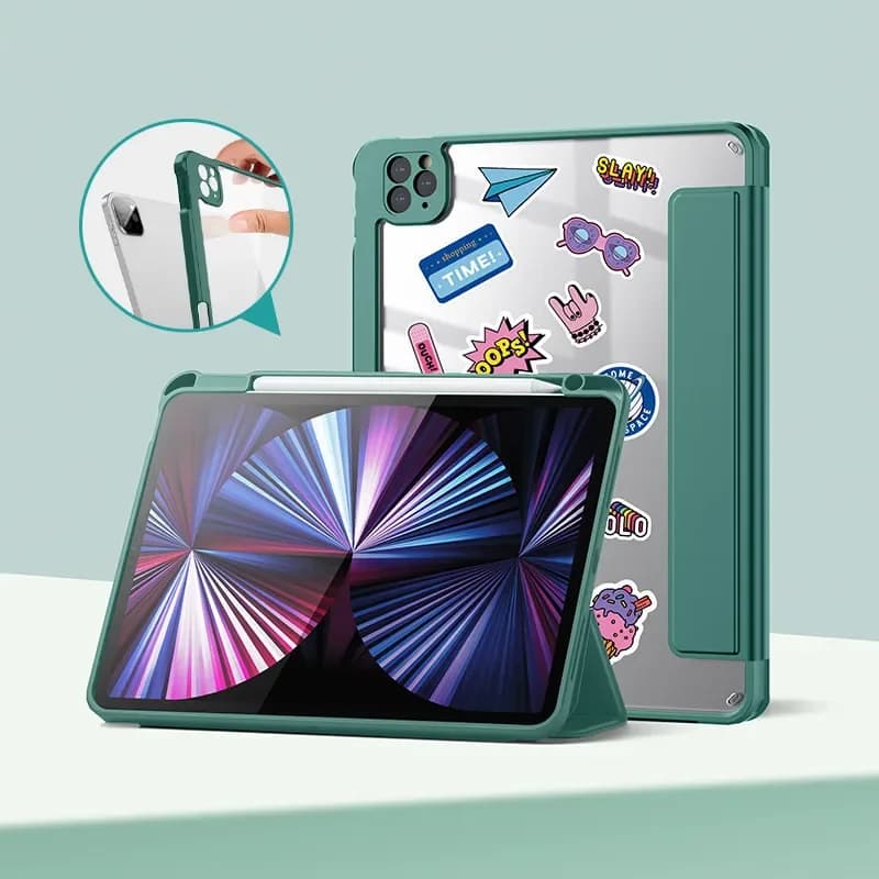 Con custodia portapenne per Ipad Pro 11 12.9 2017 9.7 2018 Cover Ipad 10.5 10.2 Air 4 5 10.9 10th 11th 9th 8 7th Gen Mini 6 Capa