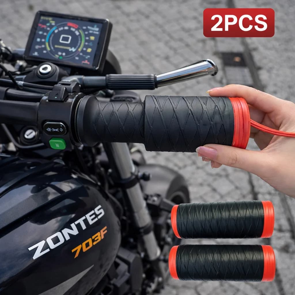 Copri Manubrio in Silicone per Moto Zontes 703F 703 F 2025, Guaina Protettiva Antiscivolo Autoaderente per Impugnature Moto