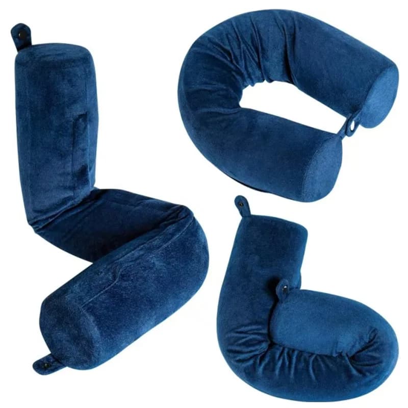 Pratico cuscino per il collo a U Cuscino per poggiatesta lavabile Supporto 3D per alleviare l'affaticamento Cuscino per pisolino in memory foam a forma di U portatile all'aperto