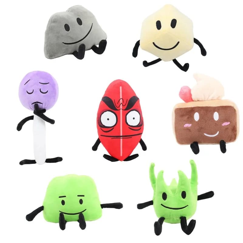 Nuovo Arrivo BFDI Battaglia Per Dream Island Peluche 70 Bambola di Pezza Animale Morbido X Numero Bl uum Blocco Marker Cucitrice Patatine Fritte