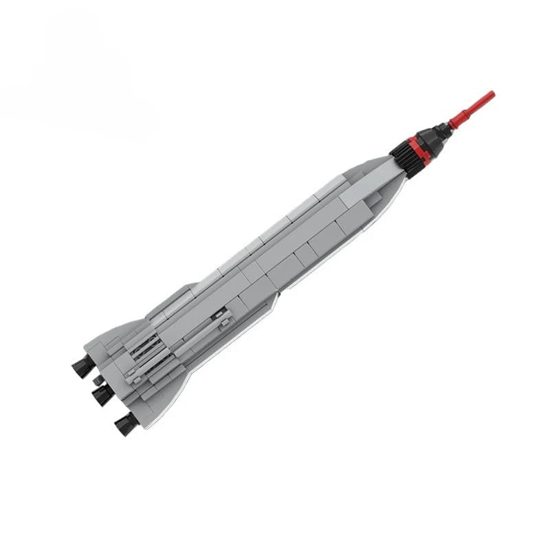 MOC Space Series Mercury Plan Hercules Rocket Building Block Ornamento da tavolo Collezione di puzzle per bambini Giocattoli di mattoni