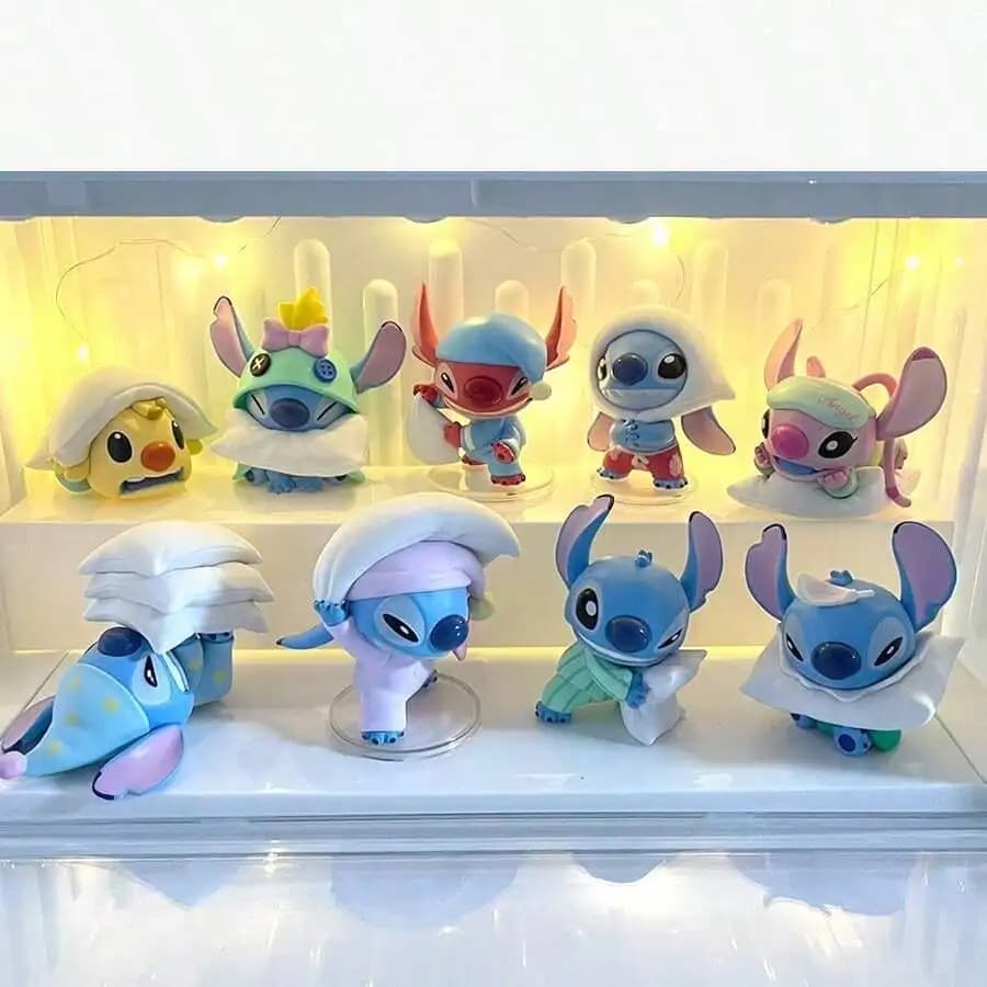 【Miniso】Lilo & Stitch Nuova Serie Pillow Wars Blind Box Toys Anime Figure Giocattoli Modellini Bambole Regali di Compleanno per Bambini Regali di Natale