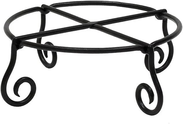 Piccolo Supporto per Vaso Nero per Piante da Interno, Portavaso Decorativo da Giardino
