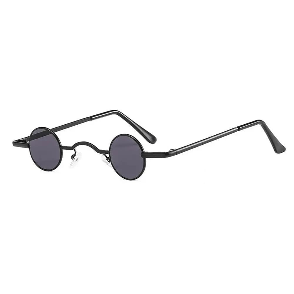 Fashionable small glasses for men, trendy small lens sunglasses, personalized retro small round frame sunglasses