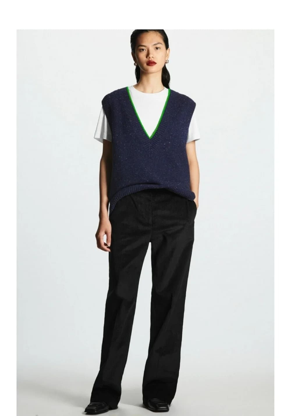 XIMIAN APPAREL 2026 YAZHIMEI Nuovo Stile Primaverile: Gilet in Maglia di Lana per Donna, Stile Casual con Scollo a V e Colori a Contrasto
