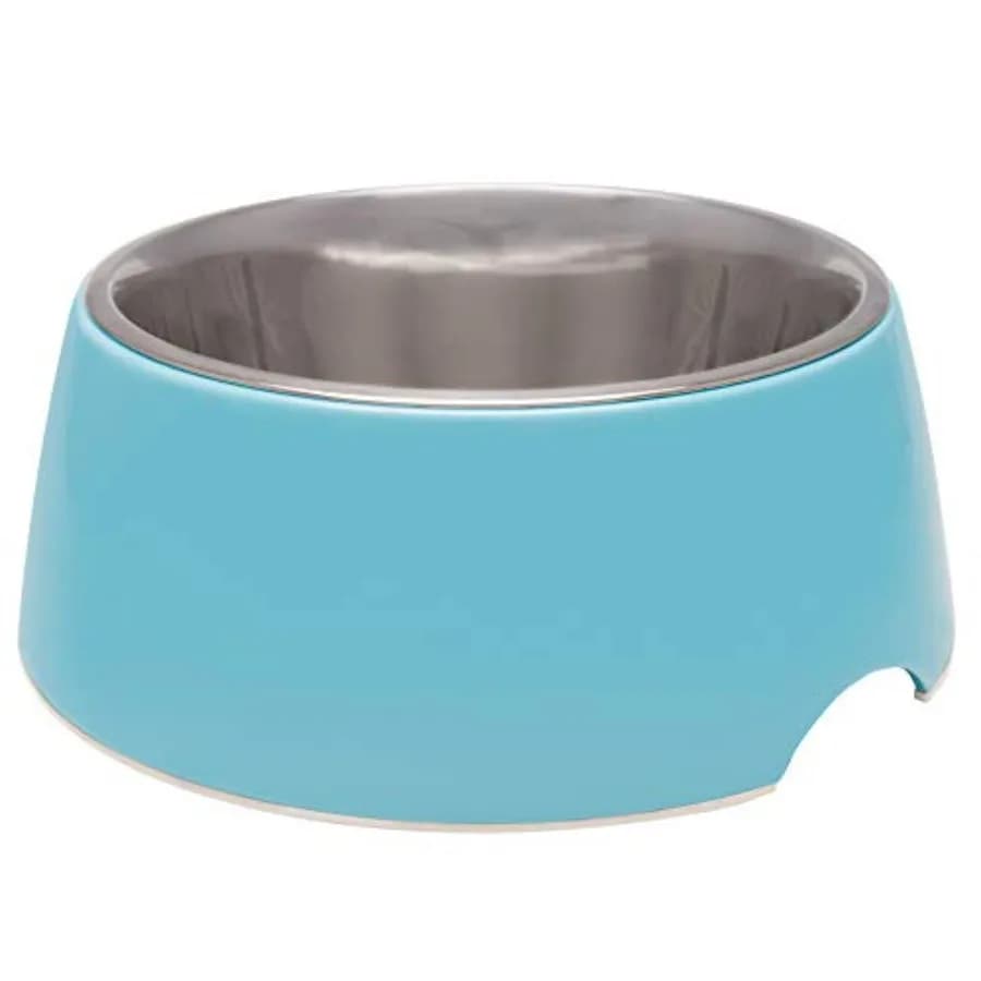 Retro Bowl Dog Food Water Bowl No Tip Stainless Steel Elevated Pet Bowl No Skid Spill Proof Extra, Blue