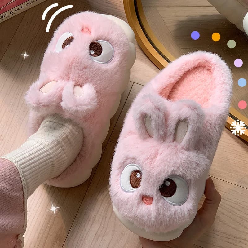 Pantofole in cotone da donna invernali per interni domestici calde e in velluto per la casa genitore-figlio scarpe in cotone di lana da donna indossano fuori dall'inverno