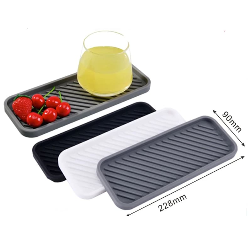 1/2pSilicone Vassoio di Scarico Per La Tavola Tazza di Acqua Frutta Verdura Lavello Della Cucina Organizzatore Vassoio di Immagazzinaggio Porta Spugna Dispenser di Sapone