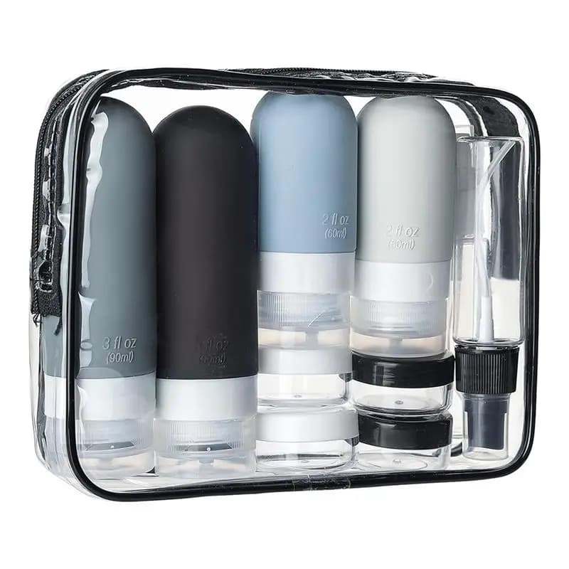 TFORU-Travel Bottiglie per articoli da toeletta Contenitori in silicone a prova di perdite, essenziali per i viaggi portatili