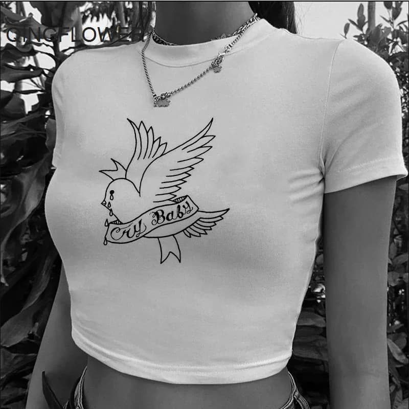 Lil Peep t-shirt abbigliamento donna Tumblr Harajuku Graphic Tees donna 2024 stampa t-shirt Tshirt Vintage