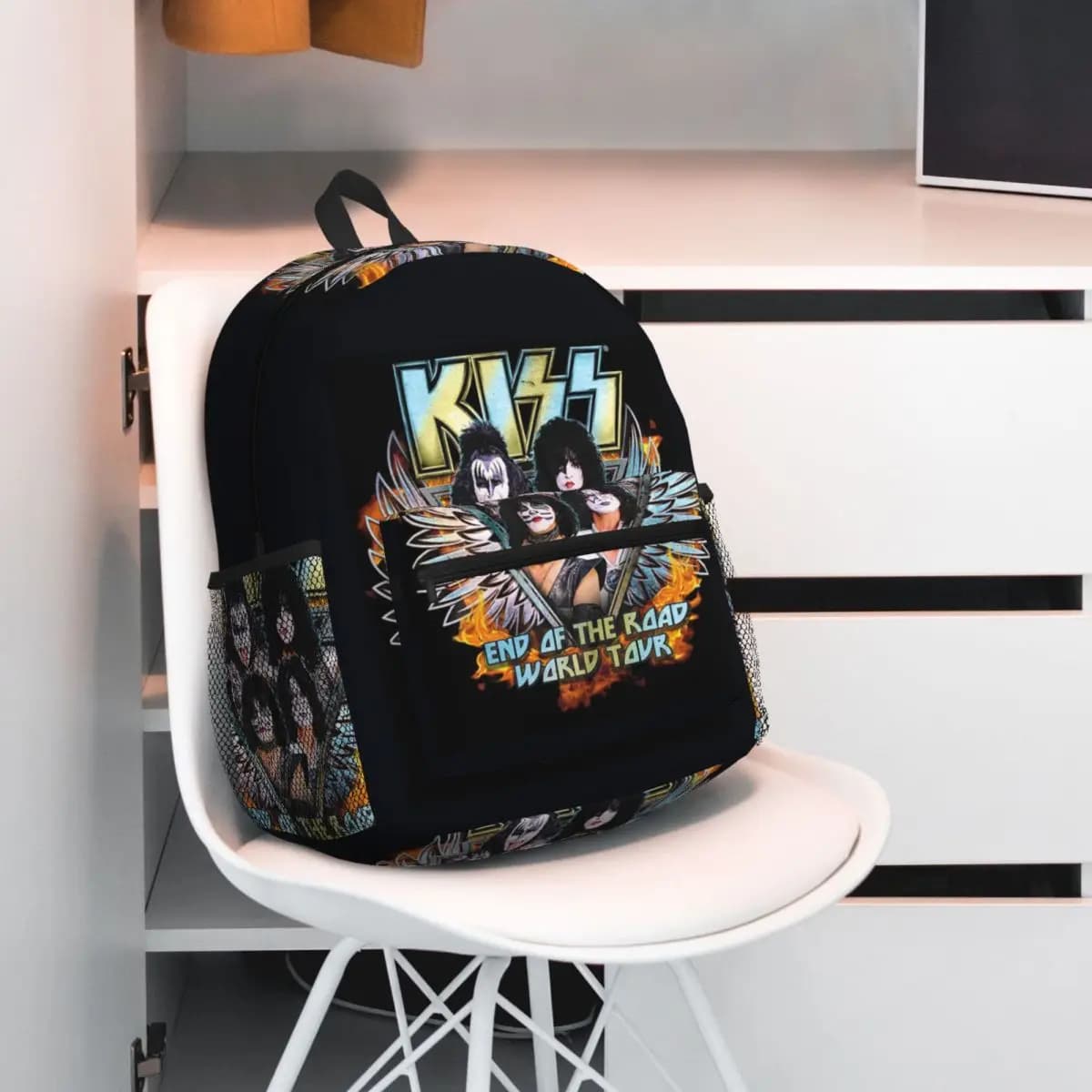 Kiss Rock Metal Band 4 Zaino per studenti, borsa per libri, borsa da scuola per bambini, borse a tracolla per laptop, per uomo e donna