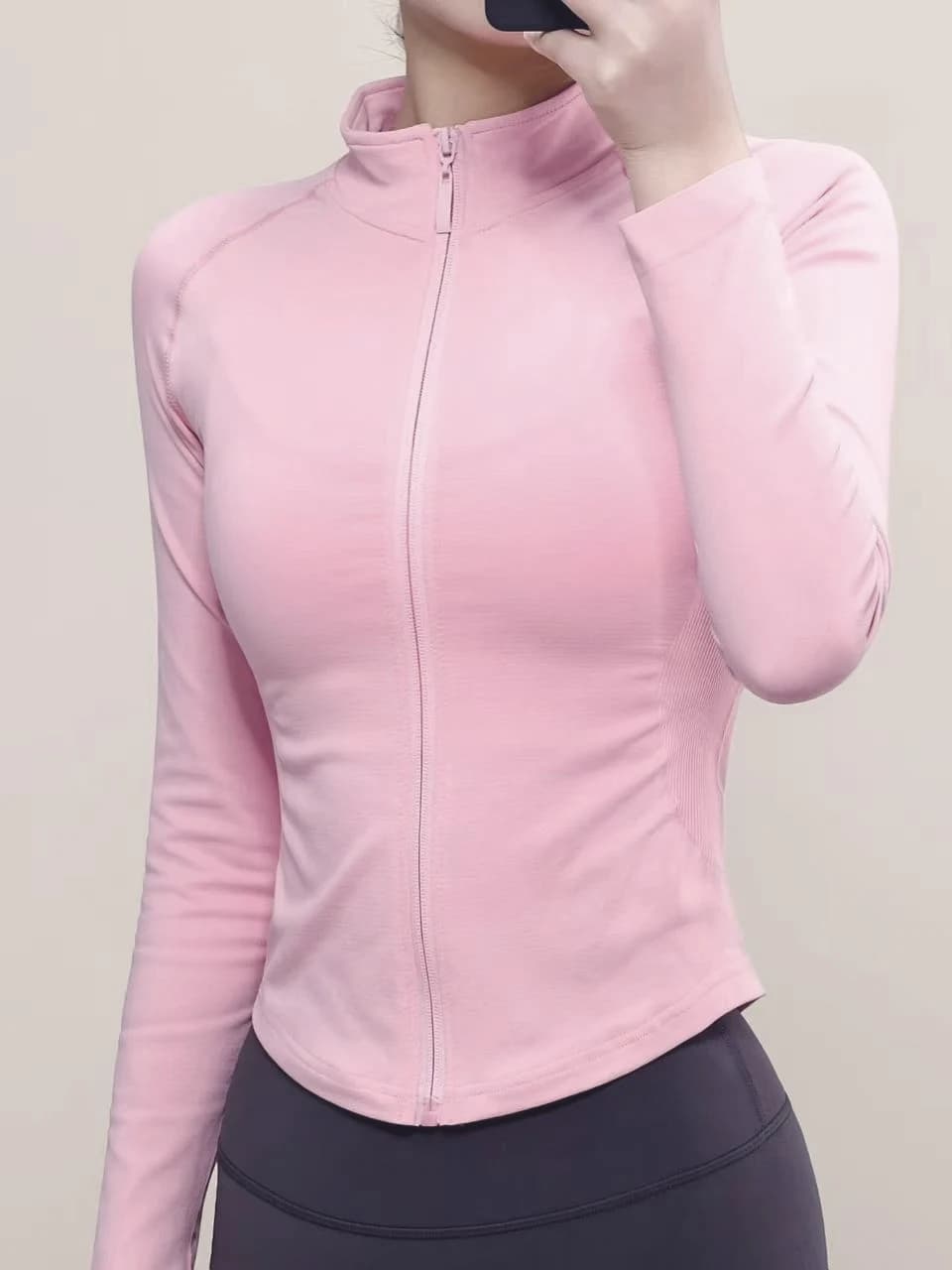 Giacca Sportiva da Donna con Logo DF, Maglia a Maniche Lunghe, Cappotto per Allenamento, Abbigliamento da Palestra, Abbigliamento Sportivo per Yoga