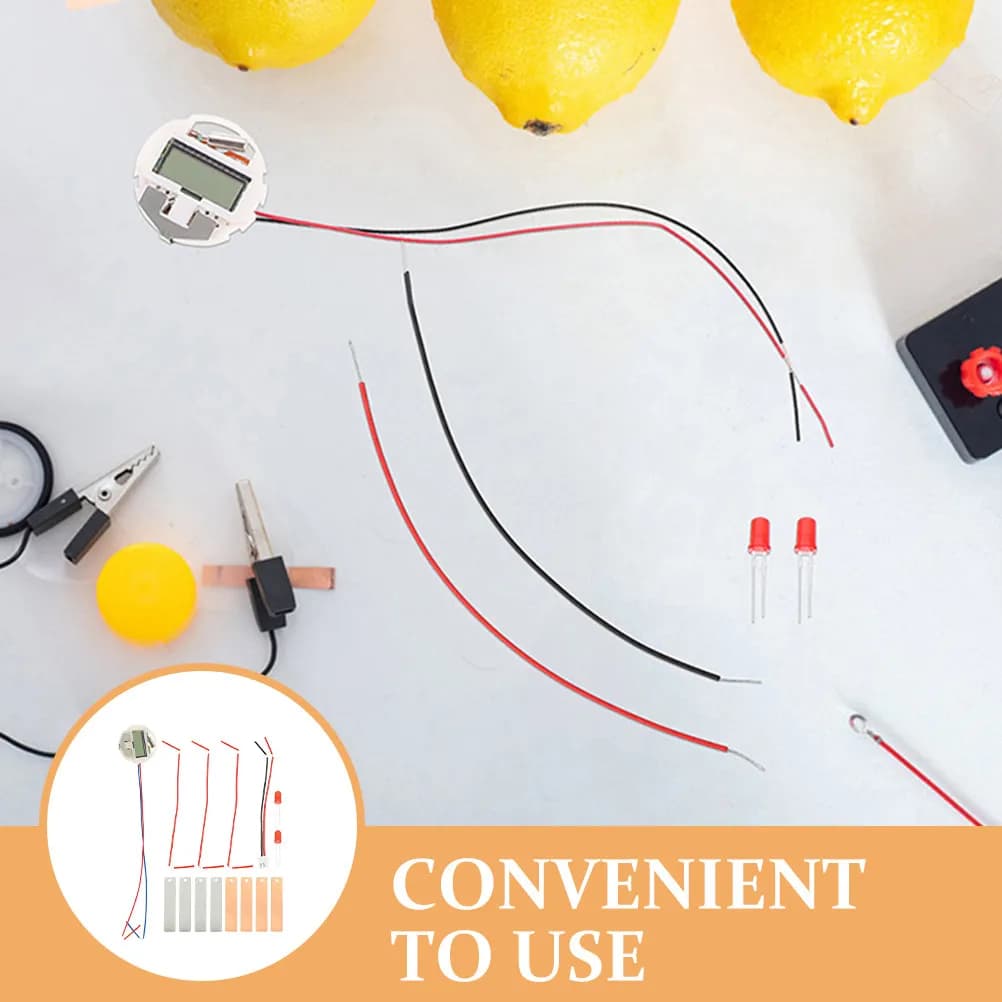 Kit Sperimentale 3 Set: Batterie a Frutta - Strumento Educativo Scientifico per Studenti, Kit Fai-da-te per Progetti di Fisica e Chimica, Attività Manuale