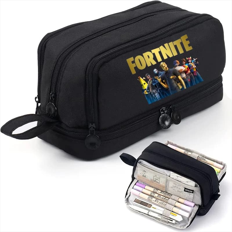 Game Anime Fortnite Student Pencil Case Unisex Large Capacity Pencil Bag High Appearance Student Stationery Box School Supplies