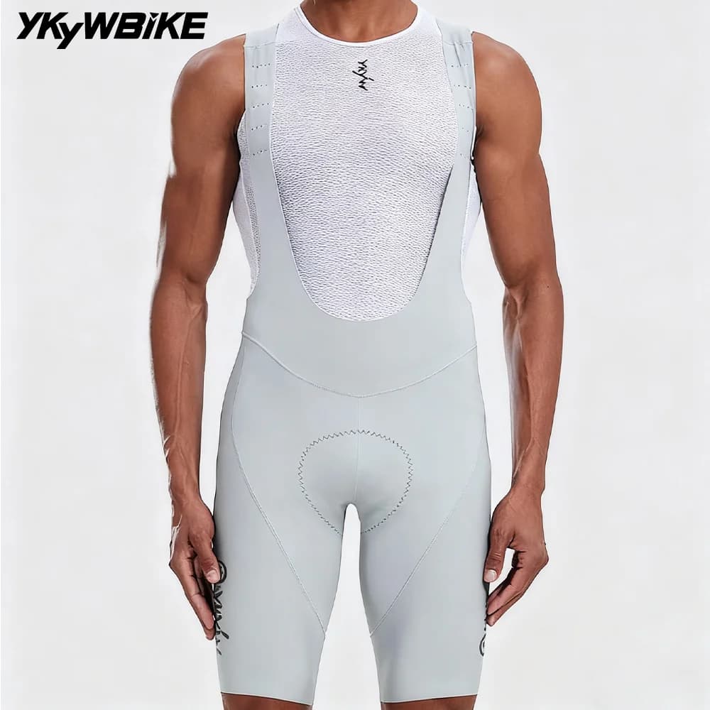 YKYWBIKE Men's Cycling Shorts Supplies Italy 7 hours driving pants with 3D bicycle straps Seamless road bike pants with breathable back