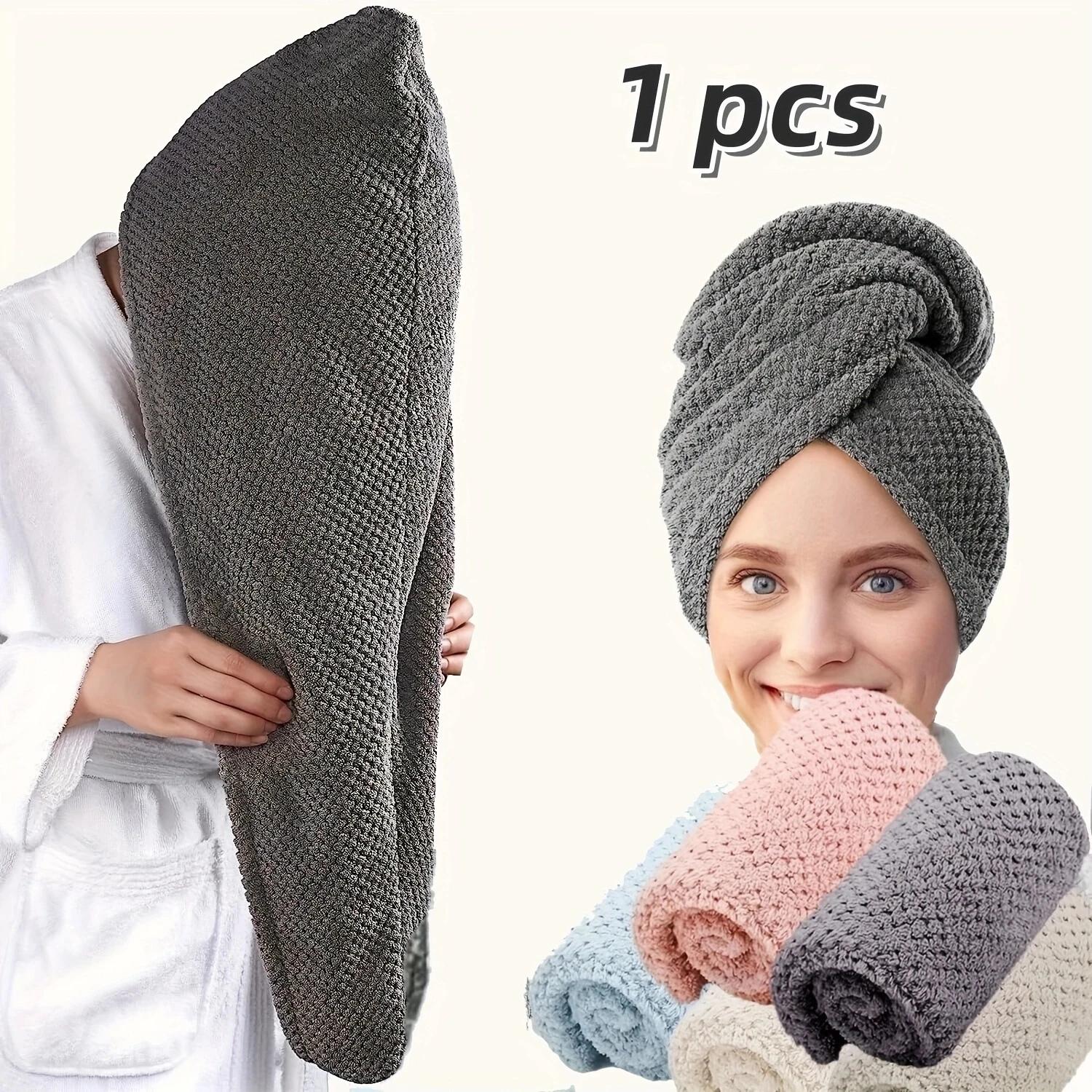 Solid color hair towel Head towel Head towel 9.8 "X 25.5" hair towel towel for tanned women