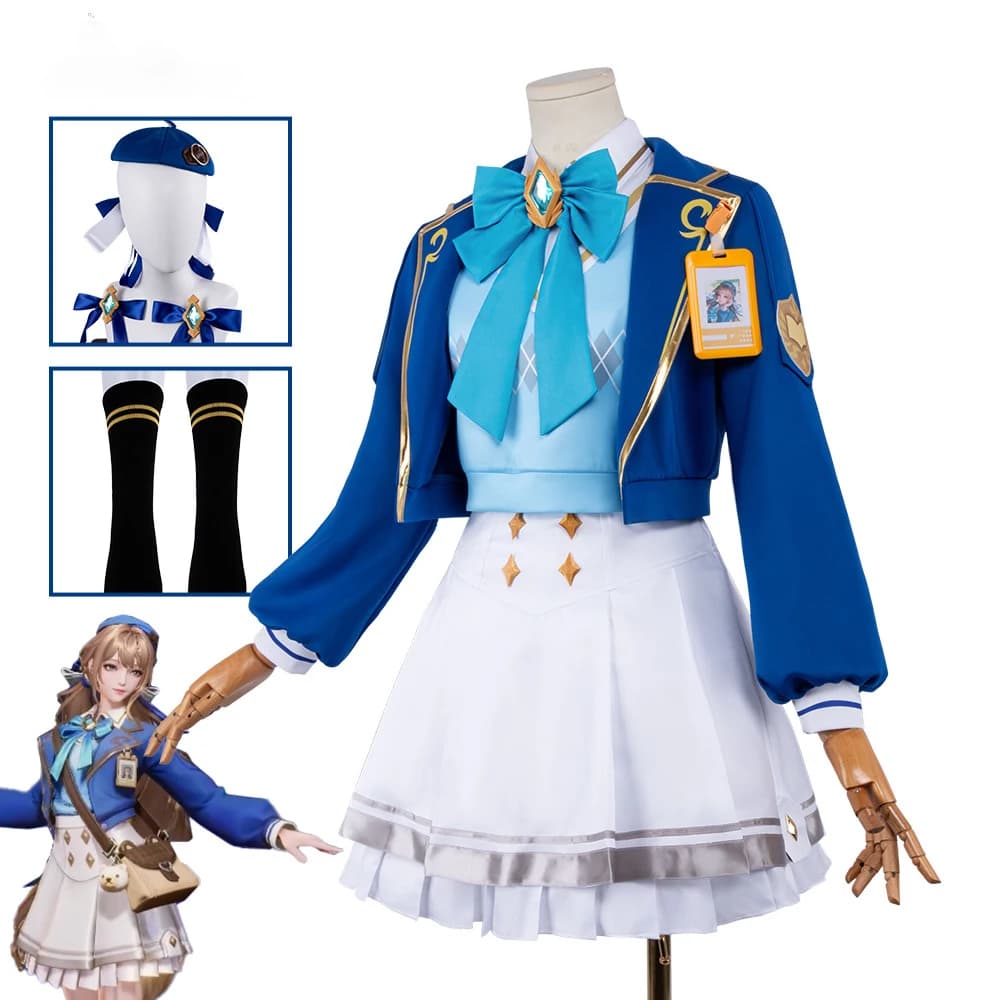 Anime Game Cosplay Costume, Da Qiao Gentle Breeze Style Outfit, Halloween Party Uniform for Women, Full Set Cos Clothing