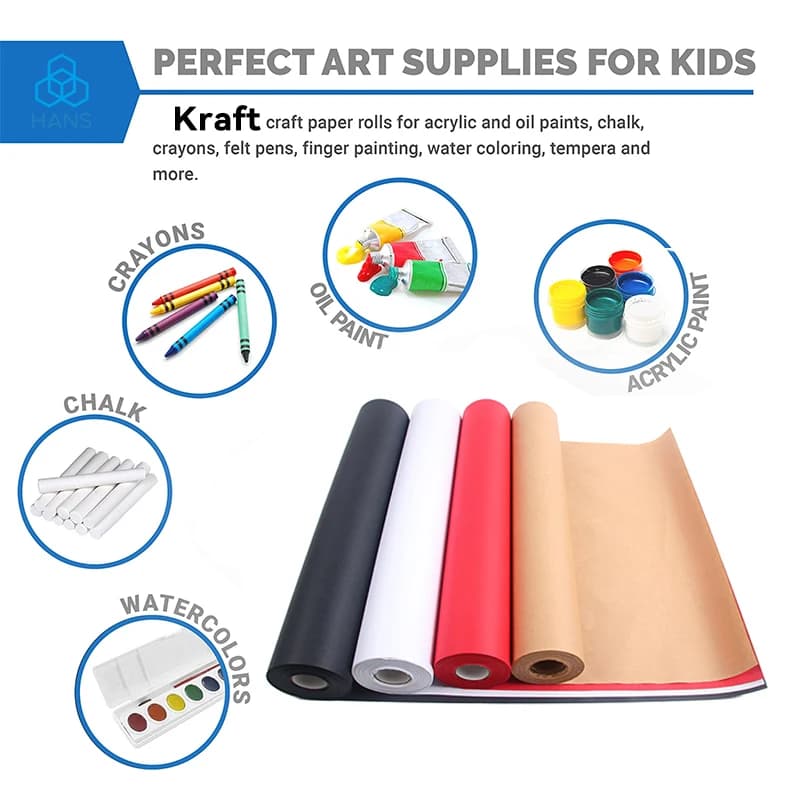 Rotolo di carta Kraft 80g Wall Art Sticky Notes Materiale riciclato naturale al 100% Regalo fatto a mano fai da te Confezione artigianale Carta Kraft