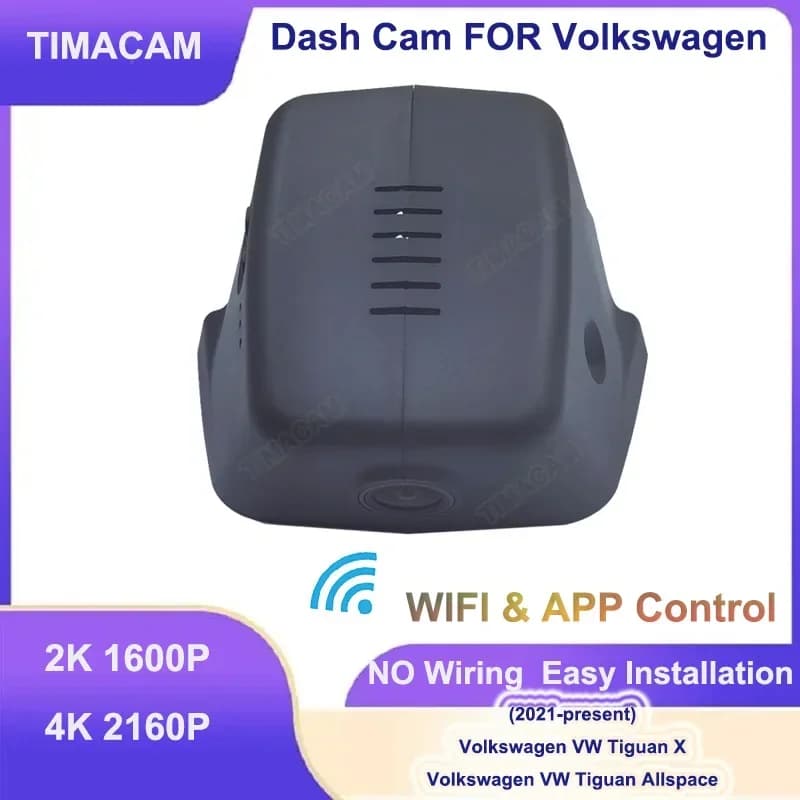 TIMACAM 2K 4K Dashcam Double Camera Auto DVR Recorder for Volkswagen VW Tiguan X for Volkswagen VW Tiguan Allspace 2021 2022 2023