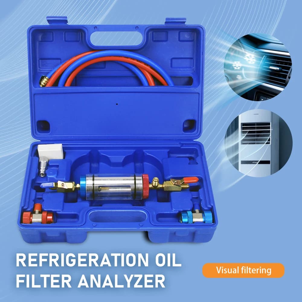 Analizzatore di Filtrazione Olio per Condizionatori e Refrigerazione, Rilevatore di Purezza, Purificatore, Strumento per Sostituzione Olio Refrigerante Auto