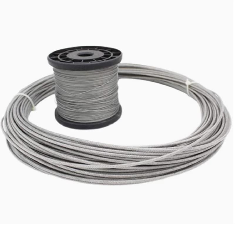 0.25MM-6MM 5M-300M 1x7 7x7 304 fune metallica in acciaio inossidabile con rivestimento in PVC cavo da pesca più morbido rivestito stendibiancheria marino hardwar